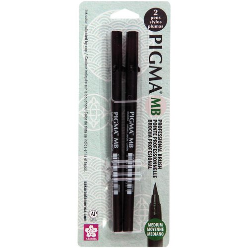 Sakura - Pigma Professional Brush Pen - Medium - 2 Pack