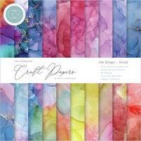 Craft Consortium - Ink Drops Collection - 6 x 6 Paper Pad - Vivid