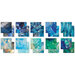 Craft Consortium - Ink Drops Collection - 12 x 12 Paper Pad - Ocean