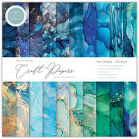Craft Consortium - Ink Drops Collection - 6 x 6 Paper Pad - Ocean