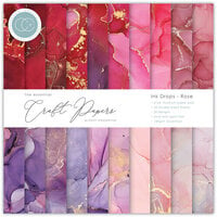 Craft Consortium - Ink Drops Collection - 6 x 6 Paper Pad - Rose