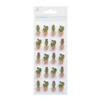 Little Birdie Crafts - Self Adhesive Embellishments - Glitter Mini Cactus