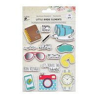 Little Birdie Crafts - Self Adhesive Embellishments - Let's Travel the World