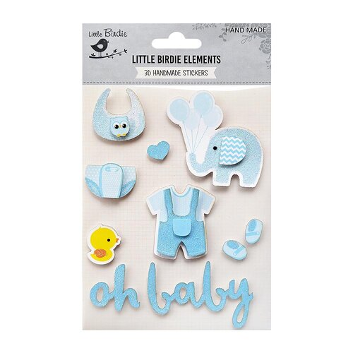 Little Birdie Crafts Self Adhesive Embellishments Oh Baby Boy