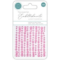 Craft Consortium - The Essential Embellishments Collection - Adhesive Dew Drops - Pink
