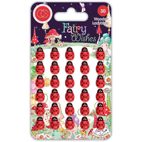 Craft Consortium - Fairy Wishes Collection - Wooden Ladybirds