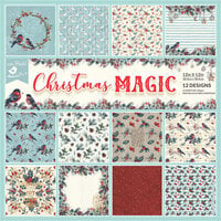 Little Birdie Crafts - 12 x 12 Paper Pack - Christmas Magic