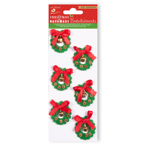 Little Birdie Crafts - Self Adhesive Embellishments - Jingle Wreaths