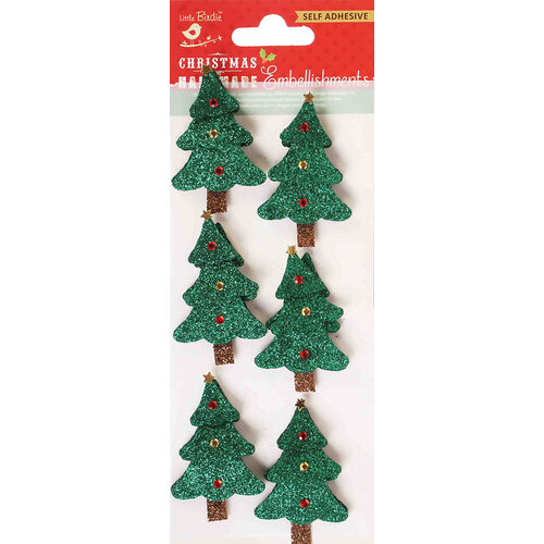 Little Birdie Crafts - Self Adhesive Embellishments - Jewel Christmas Tree