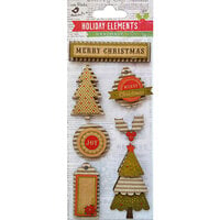 Little Birdie Crafts - Self-Adhesive Embellishments - Merry Christmas