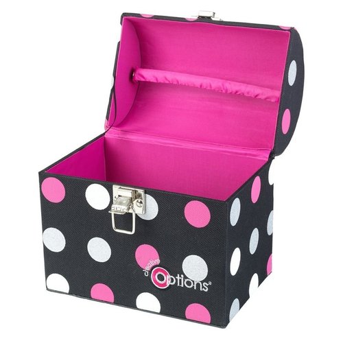 Creative Options - Crafter's Treasure Trunk - Multicolor Polka Dots