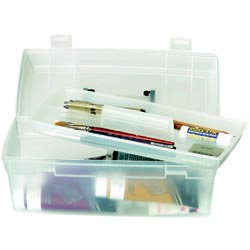 Art Bin - Essentials - Lift-Out Tray Box - Clear and Black