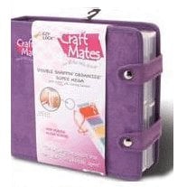 Craft Mates - Craft Organizer - Double Snapping Purple Suede with Eight 2XL Locking Caddies