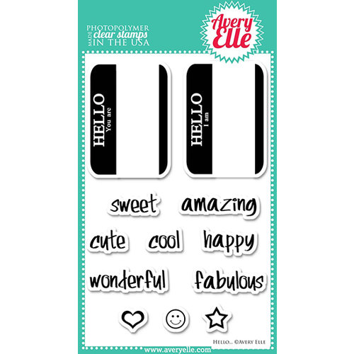 Avery Elle - Clear Acrylic Stamps - Hello