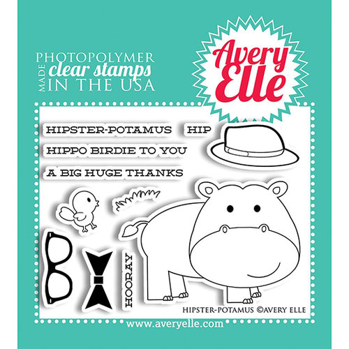 Avery Elle - Clear Acrylic Stamps - Hipster-Potamus