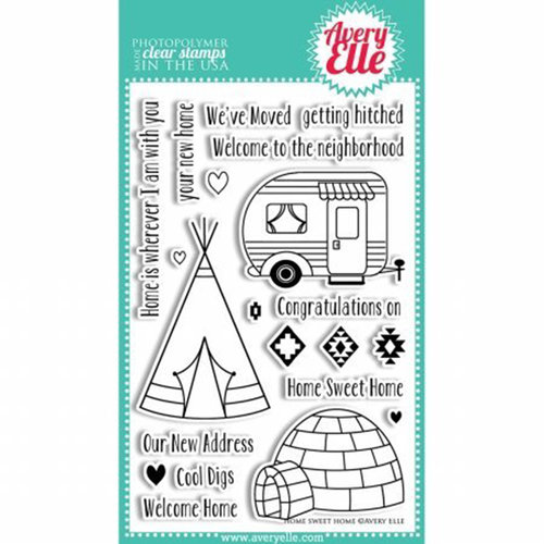 Avery Elle - Clear Acrylic Stamps - Home Sweet Home