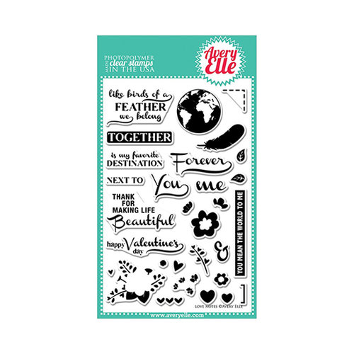 Avery Elle - Clear Acrylic Stamps - Love Notes