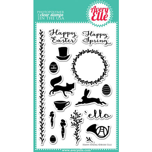 Avery Elle - Clear Acrylic Stamps - Happy Spring