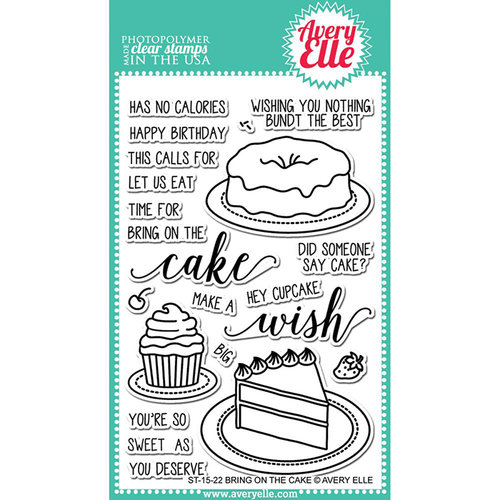 Avery Elle - Clear Acrylic Stamps - Bring On The Cake