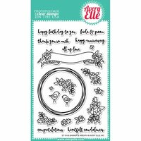 Avery Elle - Clear Acrylic Stamps - Banner and Wreath