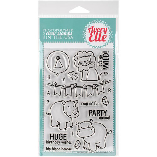 Avery Elle - Clear Acrylic Stamps - Wild Birthday