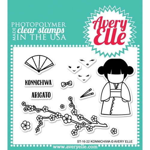 Avery Elle - Clear Acrylic Stamps - Konnichiwa