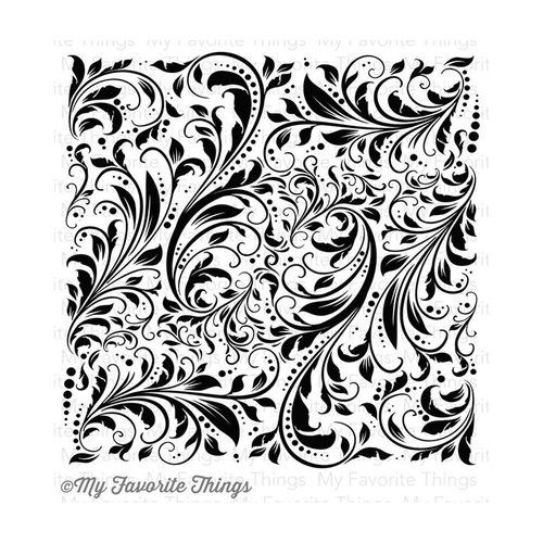 My Favorite Things - Background - Cling Mounted Rubber Stamp - Garden Flourish Background