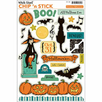 October Afternoon - Witch Hazel Collection - Halloween - Chip 'n Stick - Self Adhesive Chipboard - Variety