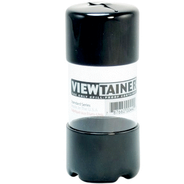 Viewtainer - Spill-Proof Storage Container - 2 x 6 Inches - Black