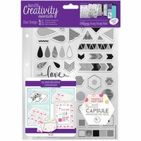 Docrafts - Creativity Essentials - Clear Acrylic Stamps - A5 - Geometric Neon