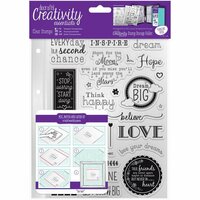 Docrafts - Creativity Essentials - Clear Acrylic Stamps - A5 - Inspirational Sentiments