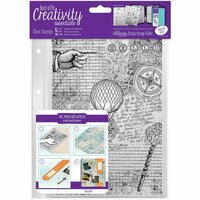 Docrafts - Creativity Essentials - Clear Acrylic Stamps - A5 - Background - Steampunk