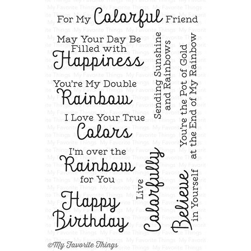 My Favorite Things - Clearly Sentimental - Clear Acrylic Stamps - Rainbow Greetings