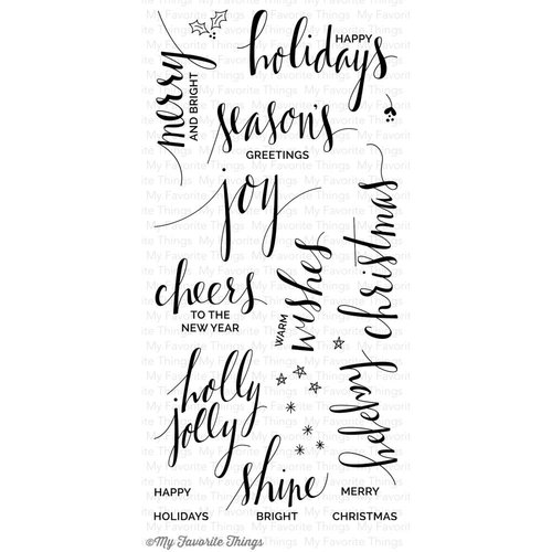 My Favorite Things - Clearly Sentimental - Christmas - Clear Acrylic Stamps - Hand Lettered Holiday