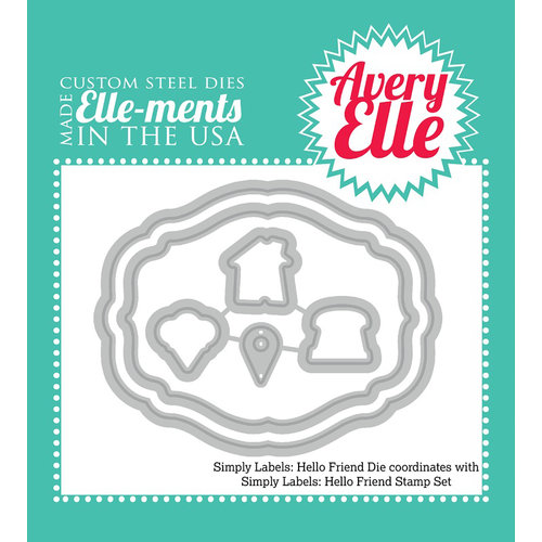 Avery Elle - Elle-Ments Dies - Simply Labels - Hello Friend