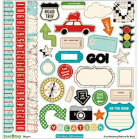 October Afternoon - Road Map Collection - 12 x 12 Die Cut Paper - Shapes, BRAND NEW