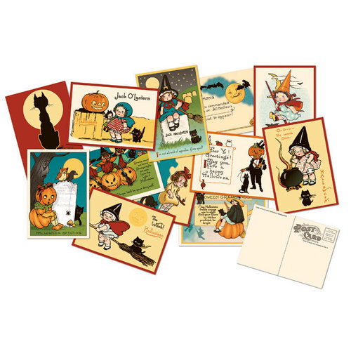 October Afternoon - Witch Hazel Collection - Halloween - Postcards