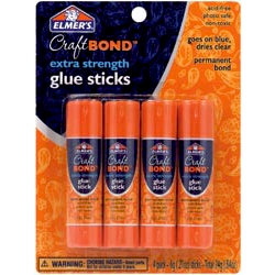 Elmer's Extra Strength Glue Sticks 4/Pkg-.21oz