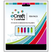 Craftwell - eCraft - 12 Inch Electronic Cutting System - Pen Set - 5 Pack - Primary Color Assortment