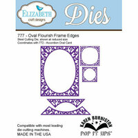 Elizabeth Craft Designs - Karen Burniston - Pop it Ups Metal Dies - Oval Flourish Frame Edges