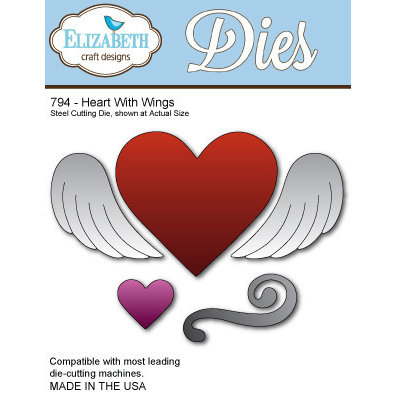 Elizabeth Craft Designs - Metal Die - Heart with Wings