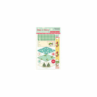 October Afternoon - Make it Merry Collection - Christmas - Little Flyers - Self Adhesive Flags