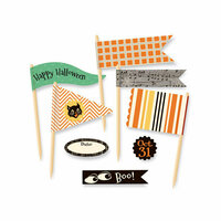 October Afternoon - Witch Hazel Collection - Halloween - Little Flyers - Self Adhesive Flags