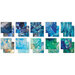 Craft Consortium - Ink Drops Collection - 8 x 8 Paper Pad - Ocean