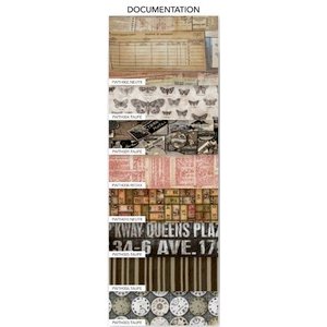 Coats - Tim Holtz - Eclectic Elements - 10 x 10 Inches - Charm Pack - 8 Pieces - Documentation