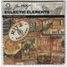 Coats - Tim Holtz - Eclectic Elements - 6 x 6 Fabric Craft Pack - 8 Pieces - Labels