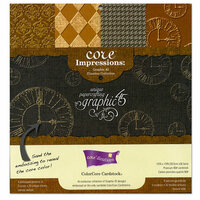 Graphic 45 - Core'dinations Core Impressions - Timeless Collection - 12 x 12 Embossed Color Core Cardstock Pack