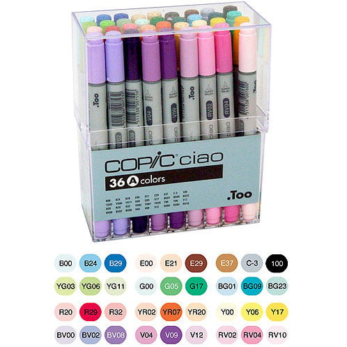 Too Corporation - Copic Ciao - Dual Tip Markers - 36 Piece Set
