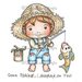 La-La Land - Cling Mounted Rubber Stamp Set - Gone Fishing Luka