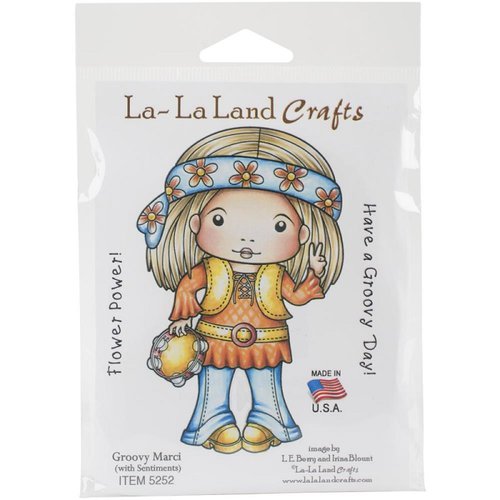 La-La Land - Cling Mounted Rubber Stamp Set - Groovy Marci
